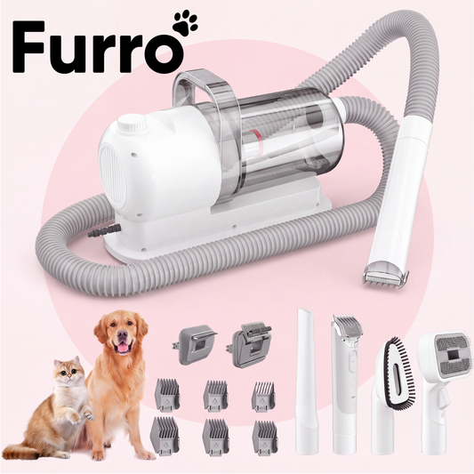 FURRO™ Pälsvårdskit – trimmer och dammsugare i ett för hund och katt